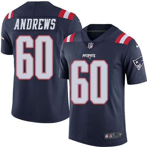 Men New England Patriots 60 David Andrews Nike Navy Limited NFL Jersey